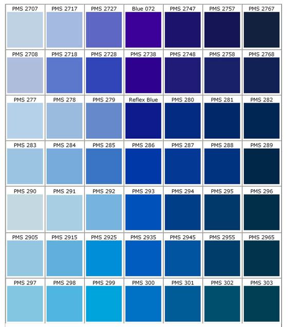 Gama de Azules 1 | Pantone color chart, Pantone blue, Purple color palettes