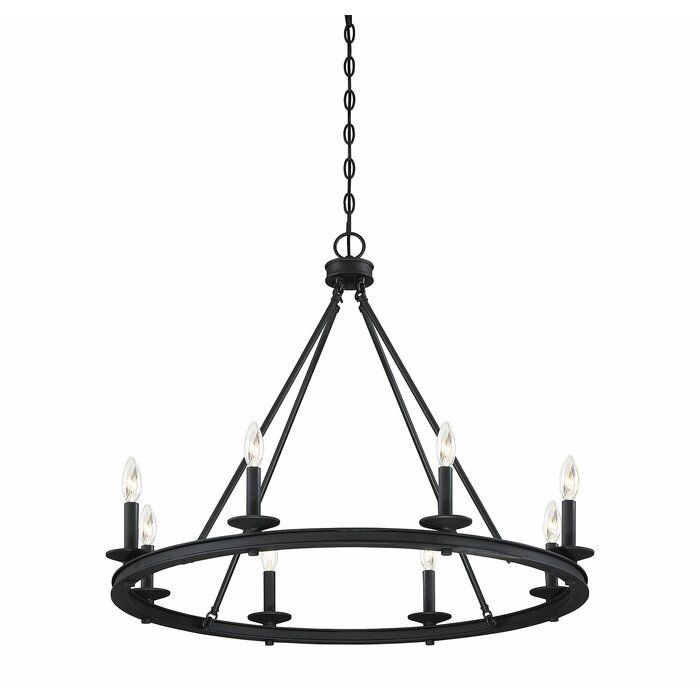 Gracie Oaks Aramis 8 Light Candle Style Wagon Wheel Chandelier Reviews Wayfair Styling - Designers Fountain 92589 Bk Chandelier Black Gracie Oaks Aramis 8 Light Candle Style Wagon Wheel Chandelier Reviews Wayfair Styling - Designers Fountain 92589 Bk Chandelier Black