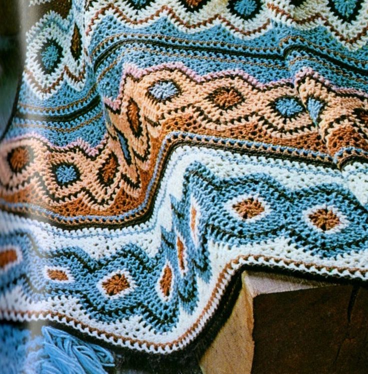 Vintage Crochet Navajo Afghan Pattern PDF Instant Digital Download Vintage Crochet Navajo Afghan Pattern PDF Instant Digital Download