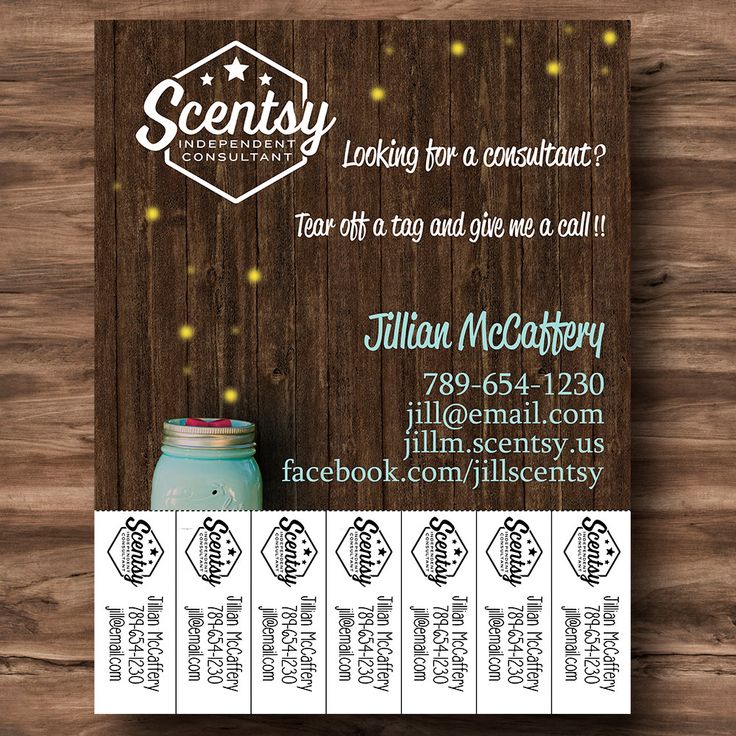 Chasing Fireflies Marketing Flyer {8.5" x 11"} Customized Tear Away Tags with Scentsy Consultant Information - PRINT YOUR OWN by heartsandarrowsshop on Etsy