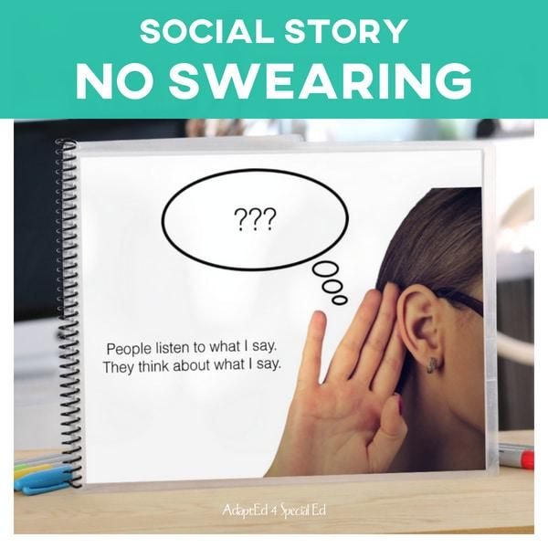 Social Story Using Good Language Swear Words Curse Words Editable Social Stories Special