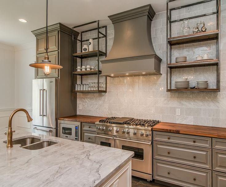 Best 25 Vintage Kitchen Cabinets Ideas On Pinterest Vintage Kitchen Features Mini Barn Pendants Illuminating A White Center Island With Turned