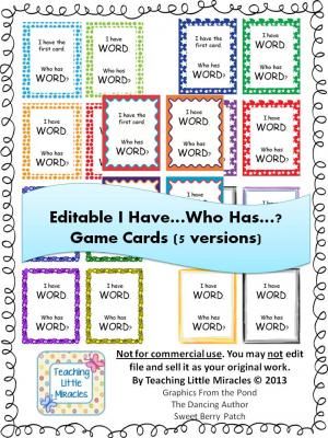 i have who has editable game cards daily deal time is i have who has template editable