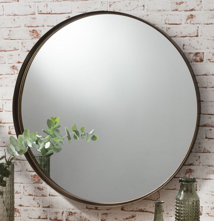 Electronics Cars Fashion Collectibles More Framed Mirror Wall Decor Bedroom Framed Mirror Wall Decor, Large Round Chrome Framed Mirror