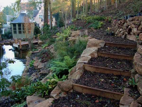 73 Steps Up A Slope Ideas Garden Rolling Meadows Backyard Landscaping 73 Steps Up A Slope Ideas Garden, How To Install Outdoor Steps On A Sloped Roof