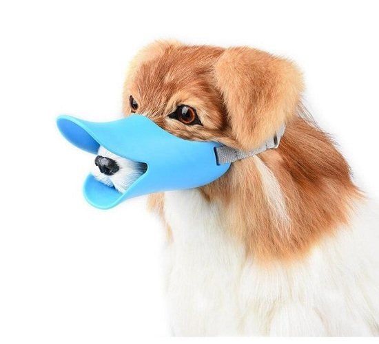 Adjustable Silicone Small Cute Dog Duckbill Muzzle A