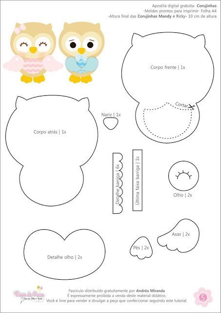 image result for felt owl template sewing toys stuffed animals