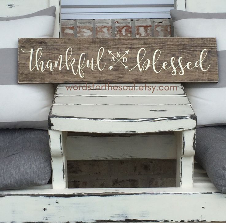 THANKFUL and BLESSED wood Sign - Autumn - Rustic Sign - Autumn Wood Sign - Wooden Sign - Farmhouse Decor - Thankful Sign - thanksgiving by WordsForTheSoul on Etsy https://www.etsy.com/listing/459017168/thankful-and-blessed-wood-sign-autumn