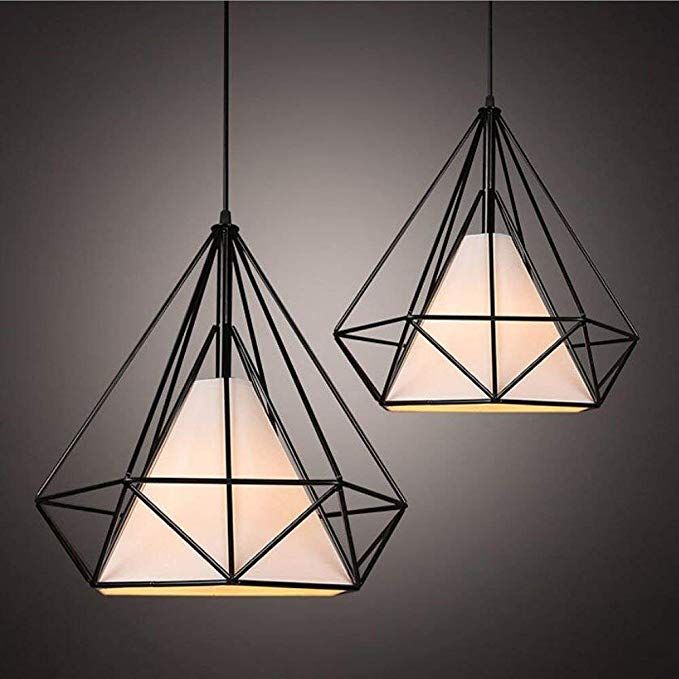 STOEX Lustre Suspension industrielle 25cm 1 Pcs ,Noir Lampe de Plafond Abat-Jour