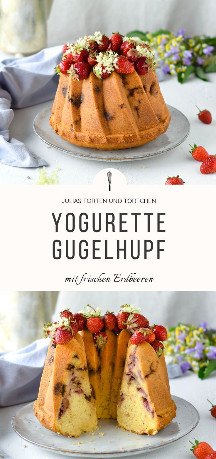 YOGURETTE GUGELHUPF mit frischen Erdbeeren