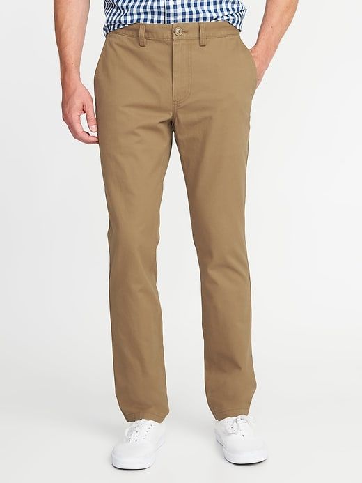 Old Navy Men's Straight Uniform Khakis Tall Classic Fit Washed Khaki Pants