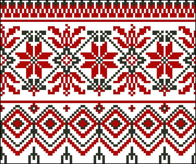 Узор вышивка иглами Узор вышивка иглами