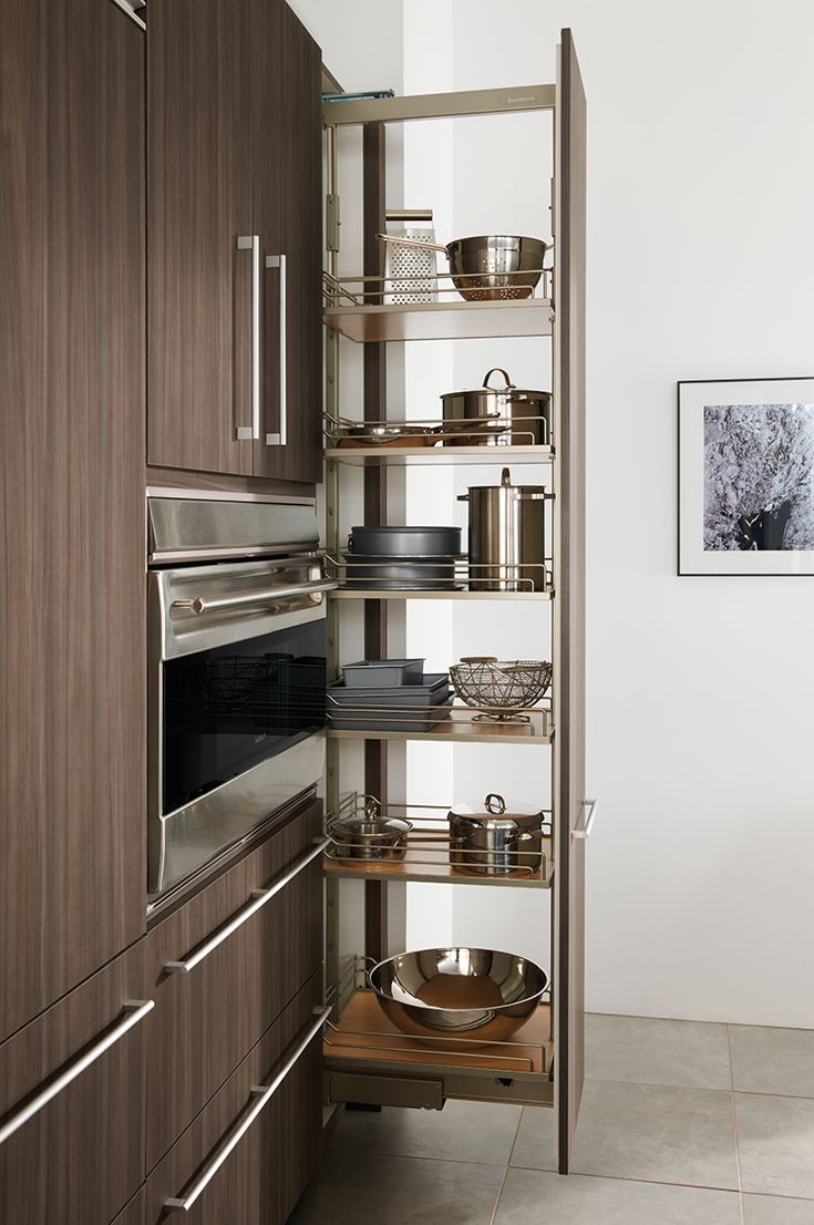 Tall pull-out pantry, as shown in the contemporary Expressions Tall pull-out pantry, as shown in the contemporary Expressions