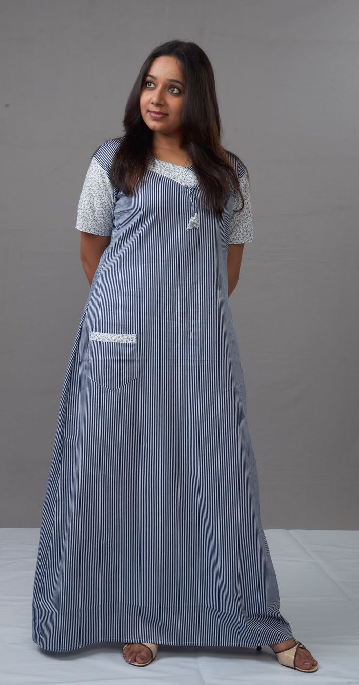 Vikas Nighties: Vikas nighties Photo Gallery | Night dress for women, Cotton night dress