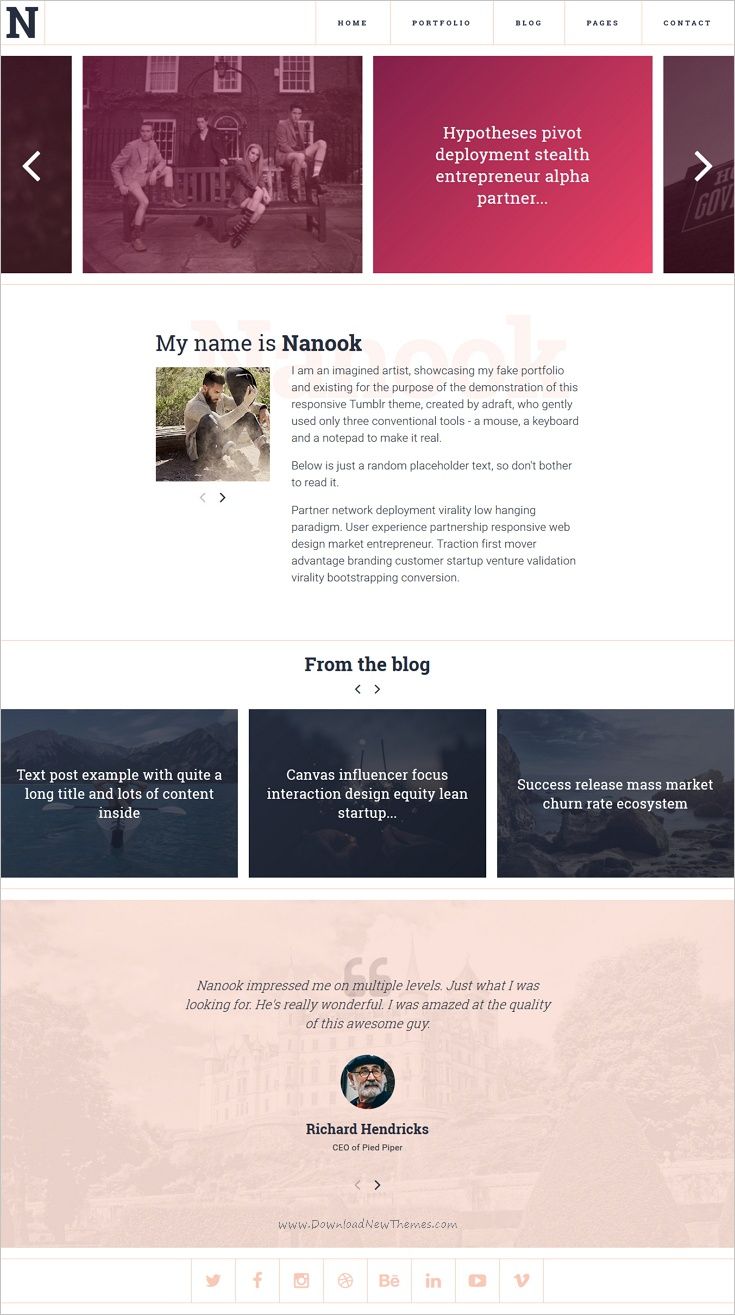 portfolio themes tumblr