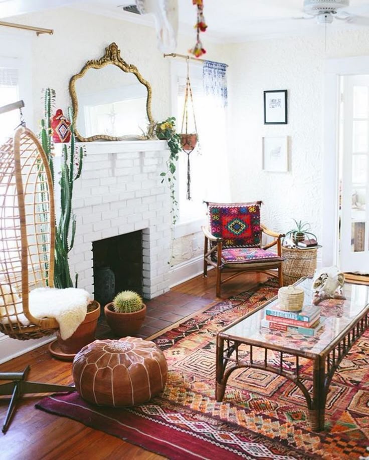 Best 25 Boho Living Room Ideas On Pinterest Brown Couch Pillows 47 Boho Rooms With Too Many Prints Homecoolt