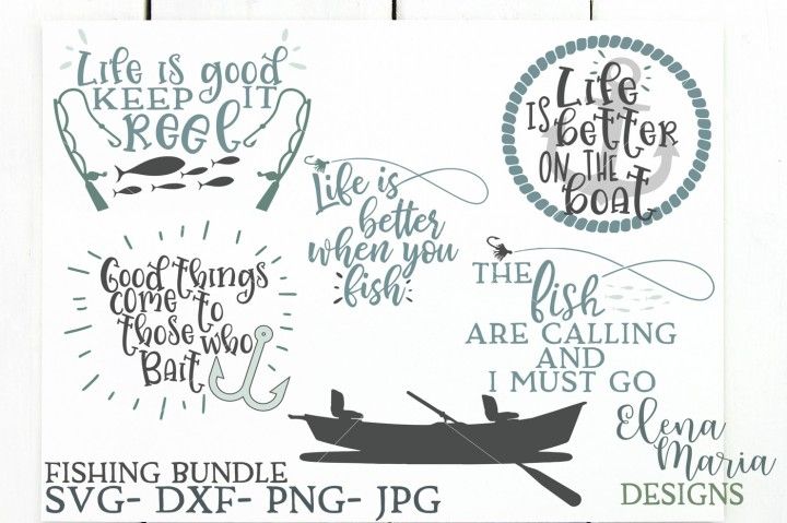 Download Fishing Bundle Svg, Fishing SVG Files, Fishing Pole Svg ...