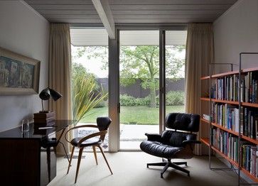 Mid-century home office space - modern - home office - los angeles - Da