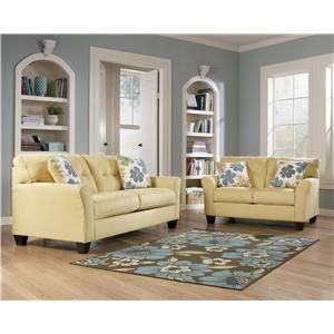 Signature Design By Ashley Furniture Kylee Goldenrod 2 Piece Sofa Signature Design By Ashley Furniture Kylee Goldenrod 2 Piece Sofa And Loveseat Set 66401 2pc Home Decor Pinterest Living Room