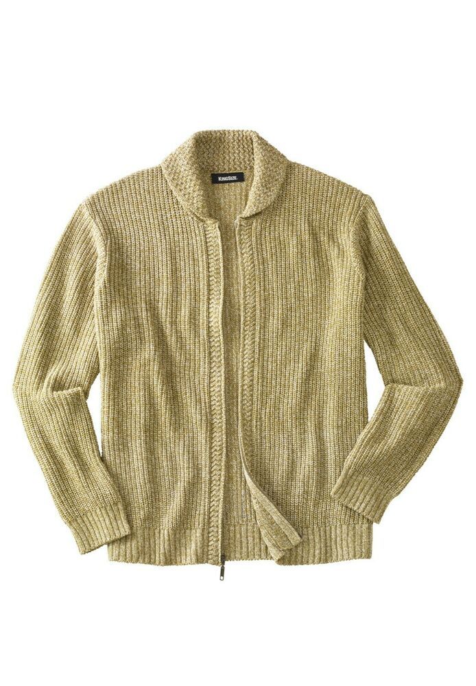 KingSize Mens Big /& Tall Shaker Knit Crewneck Sweater
