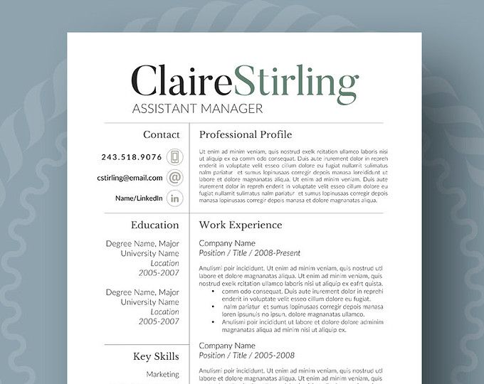 template for resumes