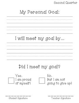 personal goal template