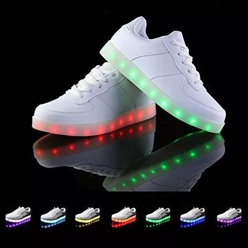 ganancia Entre Mata zapatillas con luces led 7 colores simulation usb unisex | Zapatos con luces,  Zapatos que brillan, Zapatos deportivos de moda