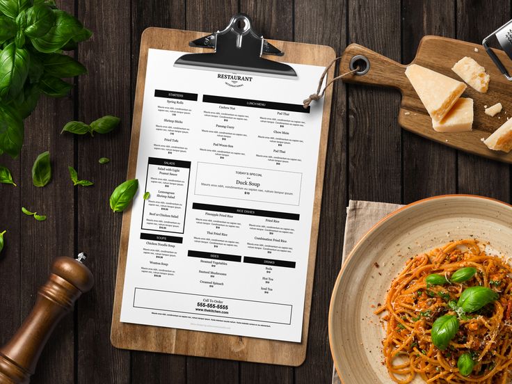 Free editable menus for your restaurant, great to highlight on your website and use in your restaurant marketing plan