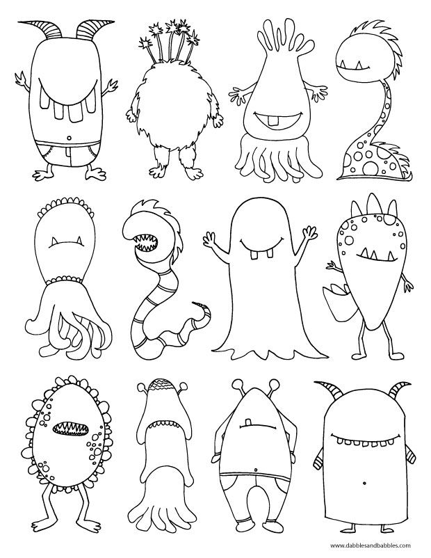 monsters coloring page the parent teacher connection pinterest printable drawing
