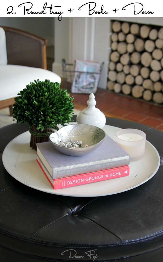 How To Style A Round Coffee Table Decor Fix Tray Tray Round Coffee Table Decor, Big Round Coffee Table Tray