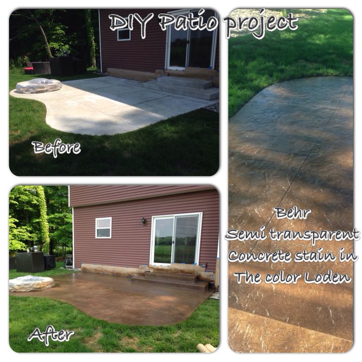 Behr Semi Transpa Concrete Stain In The Color Loden Step 1 Wash 2 Clean Stained Colors Behr Semi Transpa Concrete Stain In