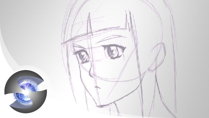 Side view face anime
