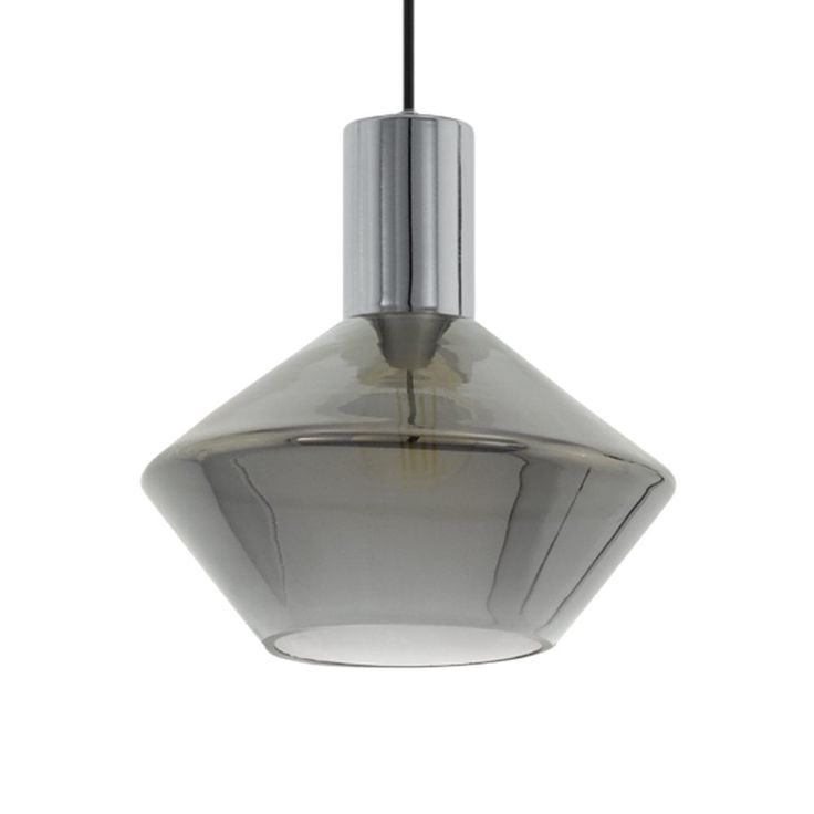 ponzano smoked glass black nickel single pendant in ponzano smoked glass black nickel single pendant in