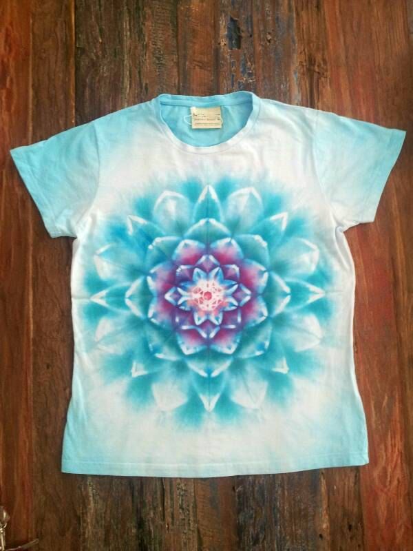 Ladies Fitted Black Tie Dye T-Shirt size L Summer Festival Hippy Boho Womens