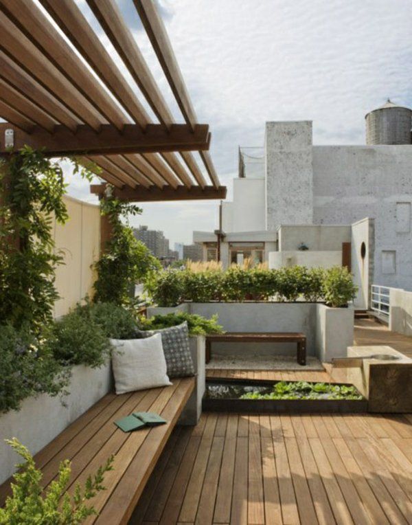 pergola markise bodenbelag Überdachte Terrasse modern holz glas - terrasse hanglage modern pergola markise bodenbelag Überdachte Terrasse modern holz glas - terrasse hanglage modern