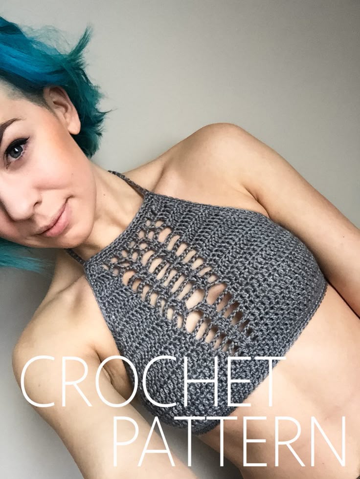 The Mesh Ultracrop Crochet Pattern. Cute crop top for high waisted pants/...
