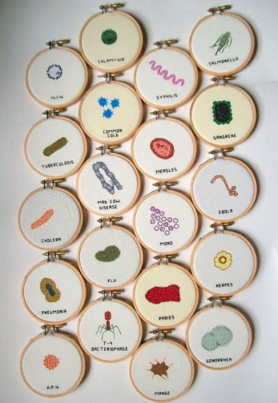 Embroidered Microbes By Alicia Watkins Why Not Pinterest Classy Cool Cross Stitch Patterns Embroidered Microbes By Alicia Watkins Why Not Pinterest Classy Cool Cross Stitch Patterns