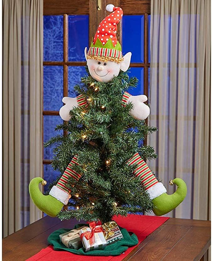 Amazon Com The Lakeside Collection 5 Pc Christmas Elf Wreath Tree Decorating Kit Xmas Decorations Classic Christmas Decorations Elf Christmas Decorations