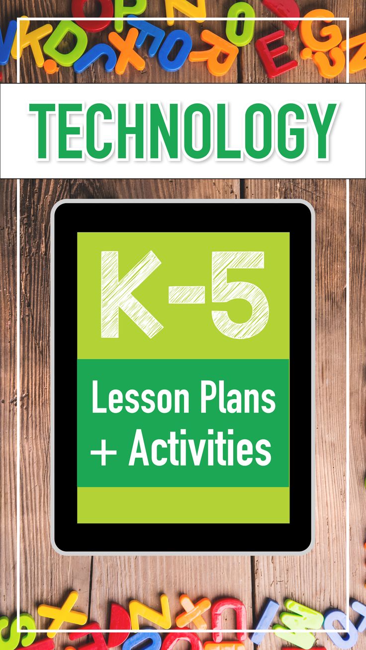 a tablet with the words k - 5 lesson plans and activities in front of it