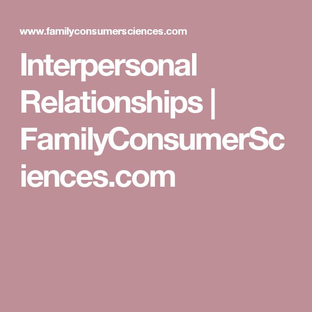 interpersonal relationships