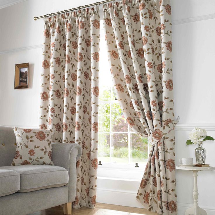 Hereford Ready Made Lined Curtains in Terracotta