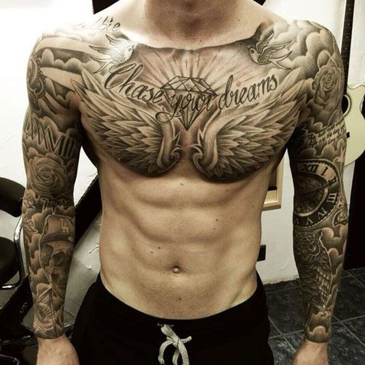 Awesome 41 Elegant Men Tattoo Design Ideas For 2019 More At Tilependant Com Design Elegant Ideas Chest Tattoo Men Cool Chest Tattoos Tattoos For Guys