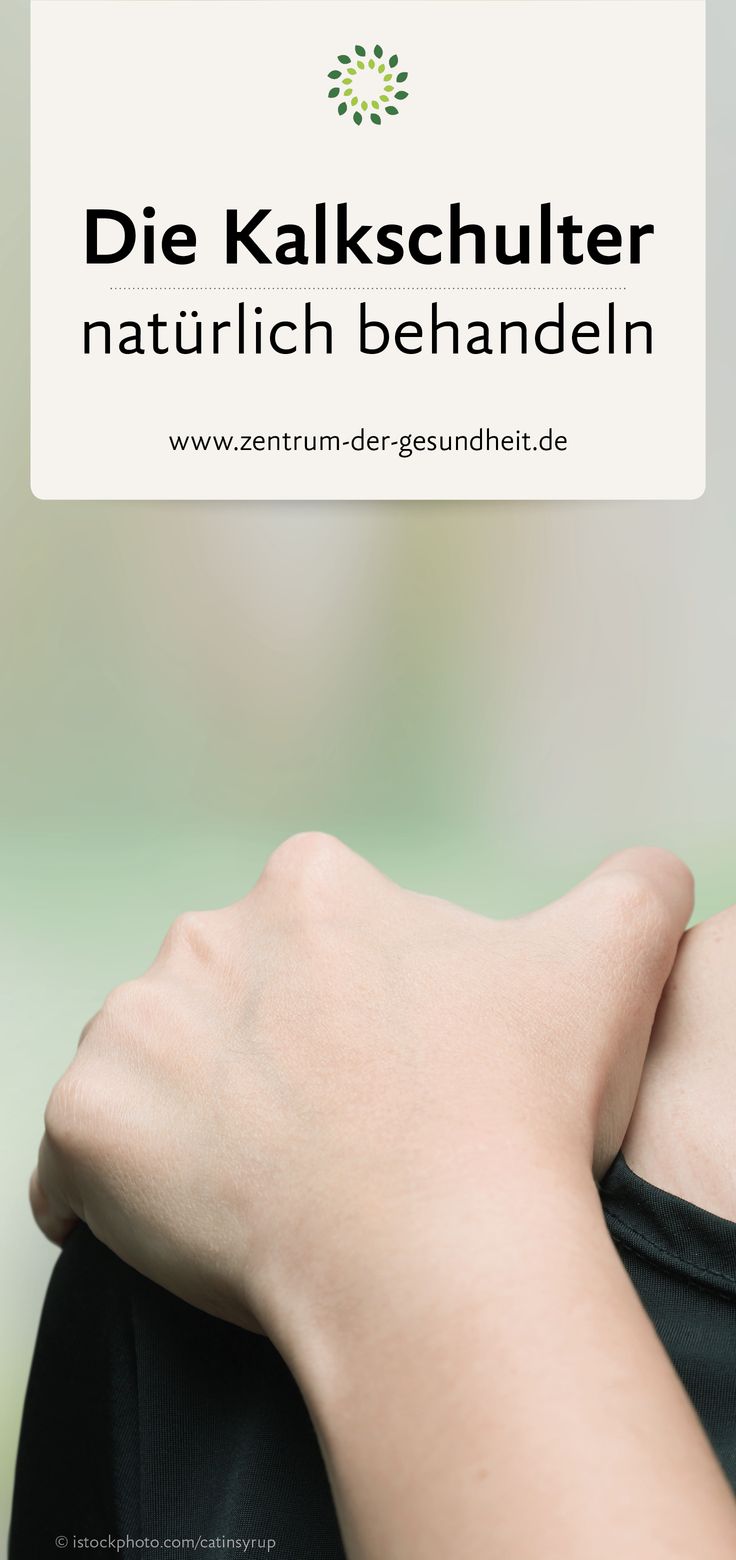 Eine gute Nachricht ist, dass die Kalkschulter oft von allein ausheilt und man d...