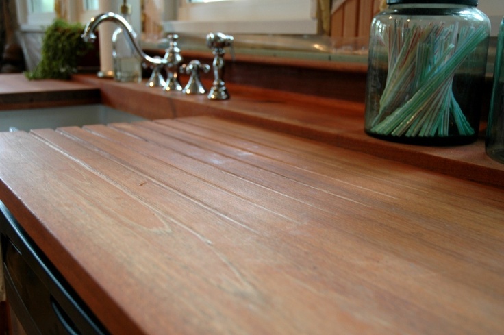 Butcher block countertops, Home, Teak