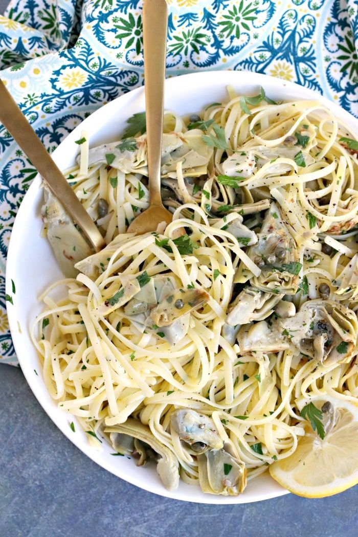 Lemon Artichoke Pasta Vegan Lemon Artichoke Pasta Vegan