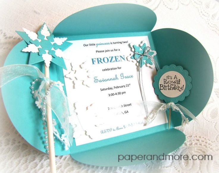 frozen themed invitations