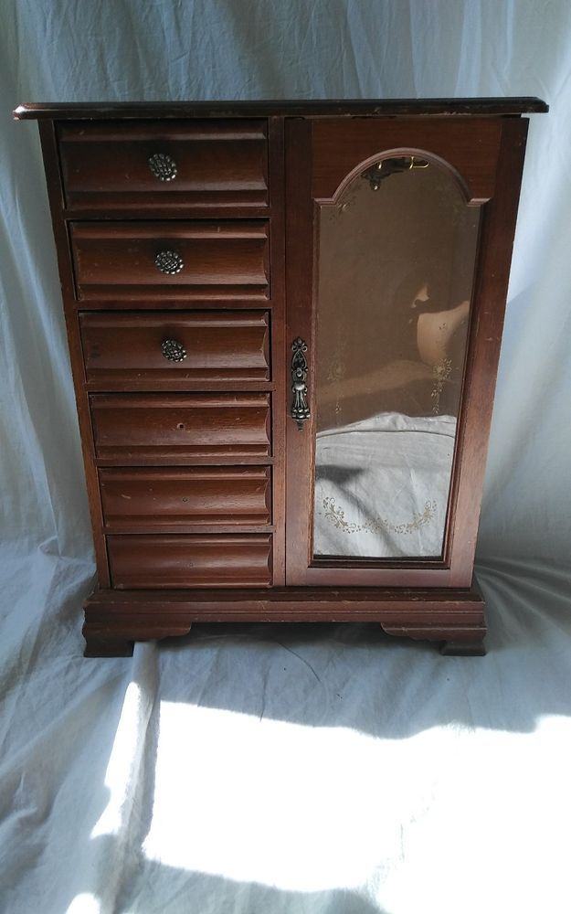 Vintage Wooden Doll Clothes Dresser Armoire Wardrobe For Restoration Vintage Wooden Doll Clothes Dresser Armoire Wardrobe For Restoration Repair Unbranded Armoiredresserfurniture