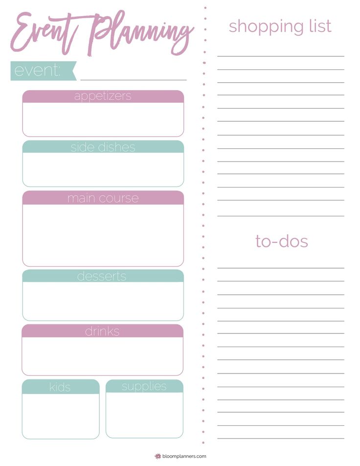 event printables