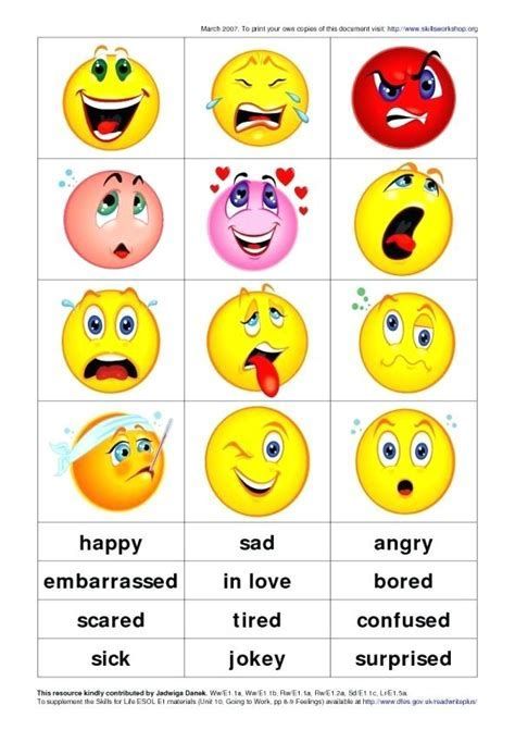 afbeeldingsresultaten voor free printable smiley face emotions