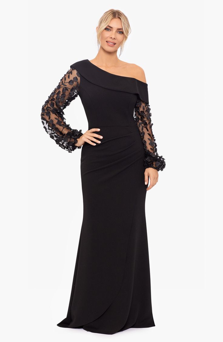 Nordstrom long sleeve evening gowns 2025